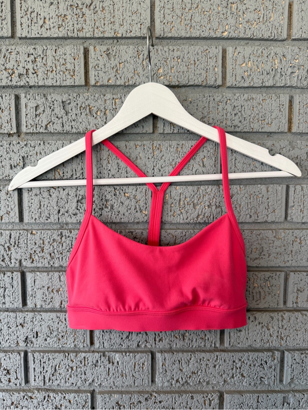 Lululemon Flow Y Bra Size 2 Pink Yoga Pilates Casual Gym Workout